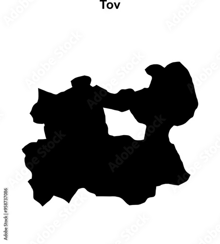 Tov province blank outline map photo