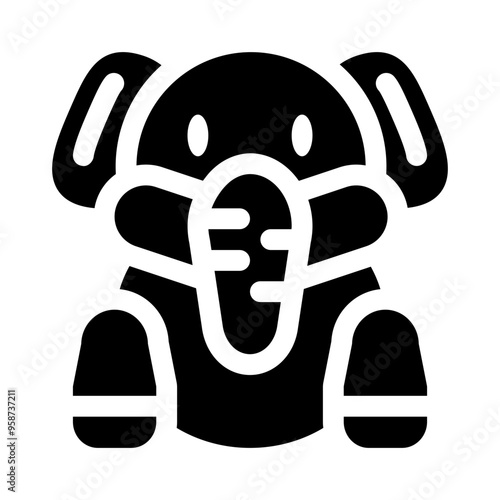 stuffed elephant glyph icon