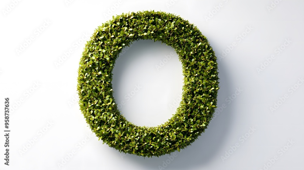 Hyper-Realistic Green Topiary Letter Hyper-Realistic Green Topiary Letter