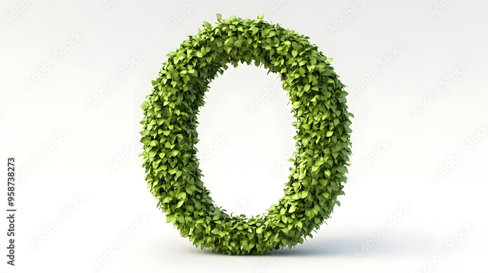 Hyper-Realistic Green Topiary Letter Hyper-Realistic Green Topiary Letter