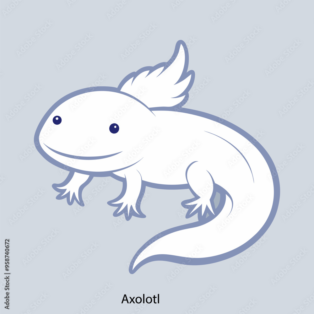 Cute Axolotl cartoon illustration Cute Axolotl cartoon illustration