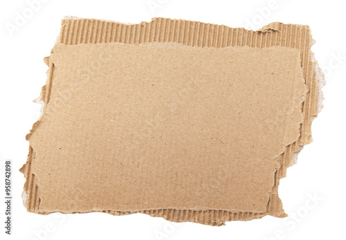 Wallpaper Mural Piece of torn cardboard on a white background. Torn cardboard isolate Torontodigital.ca