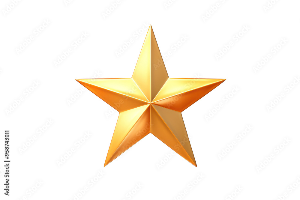 Brilliant gold star isolated on a stark white background. Brilliant gold star isolated on a stark white background.