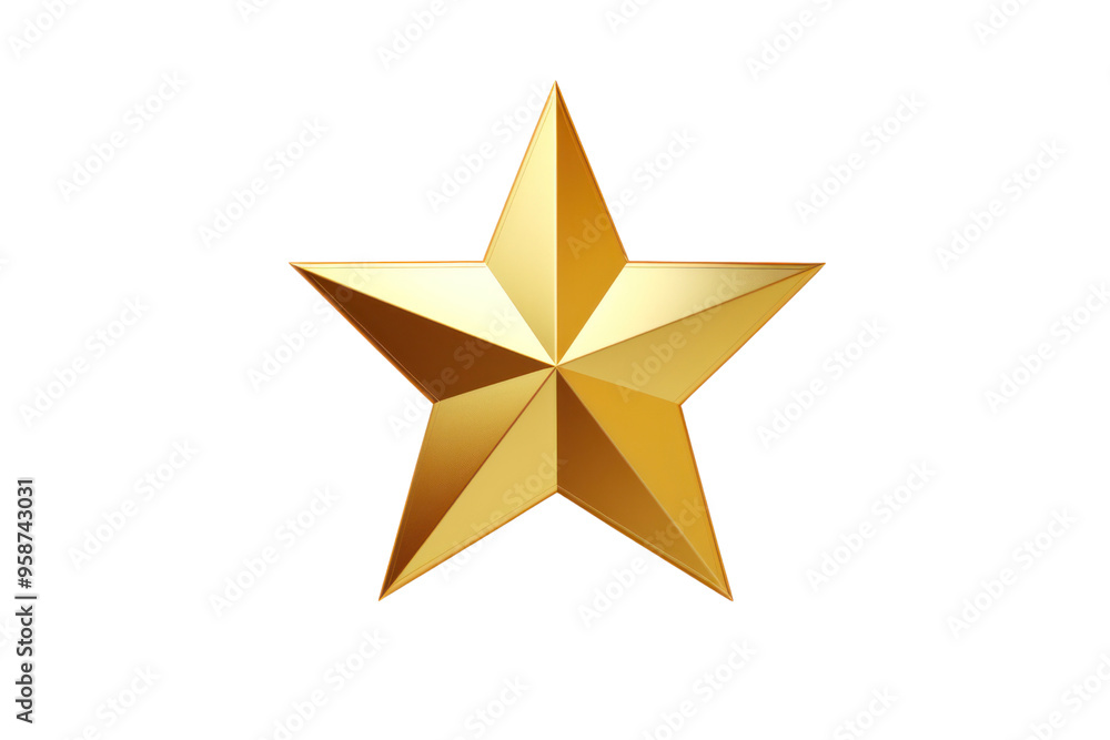 Brilliant gold star isolated on a stark white background. Brilliant gold star isolated on a stark white background.