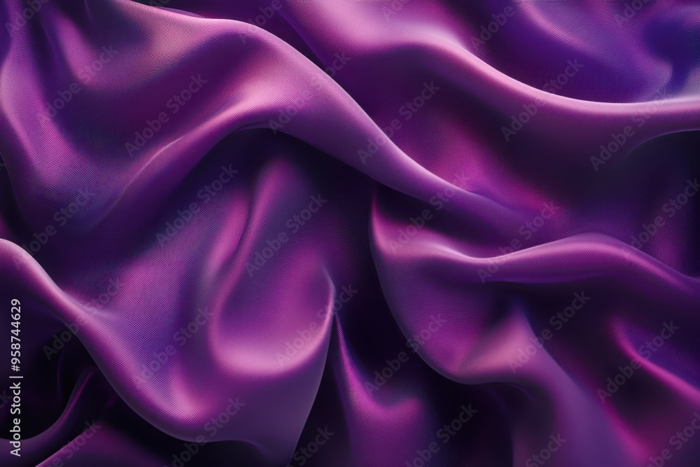 Fototapeta premium Abstract Purple Draped Fabric with Subtle Texture