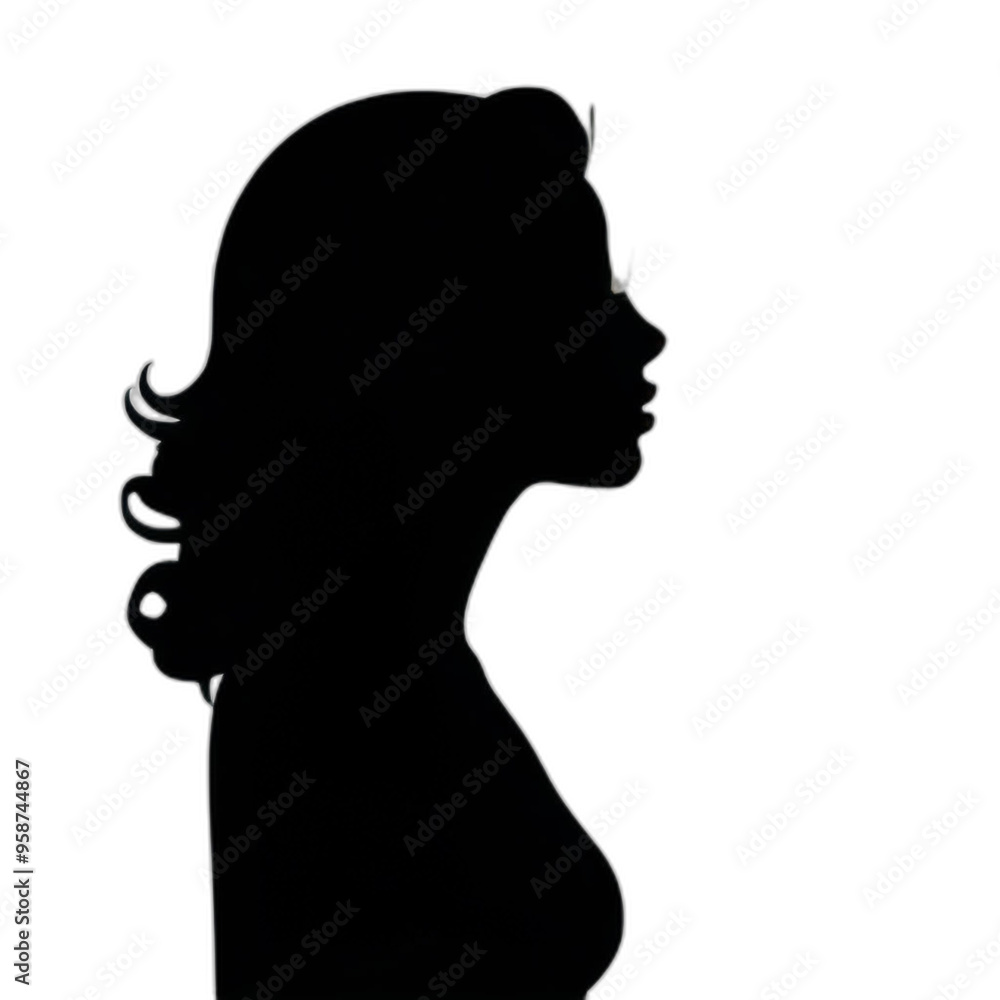 Female Silhouette Profile - Minimalist Vector Art Female Silhouette Profile - Minimalist Vector Art