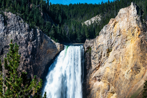 Grand Canyon of the Yellowstone National Park viewing upper and lower waterfalls from various locations including artist and inspiration points