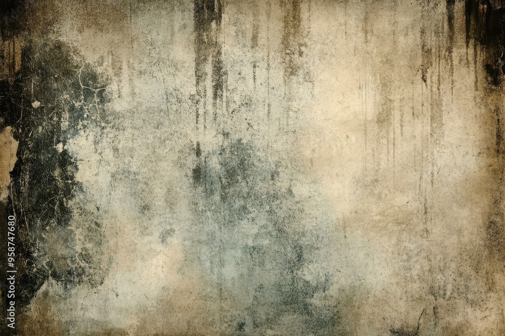 Weathered Concrete Wall with Dark Vertical Streaks Weathered Concrete Wall with Dark Vertical Streaks