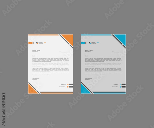 Modern Letterhead design template