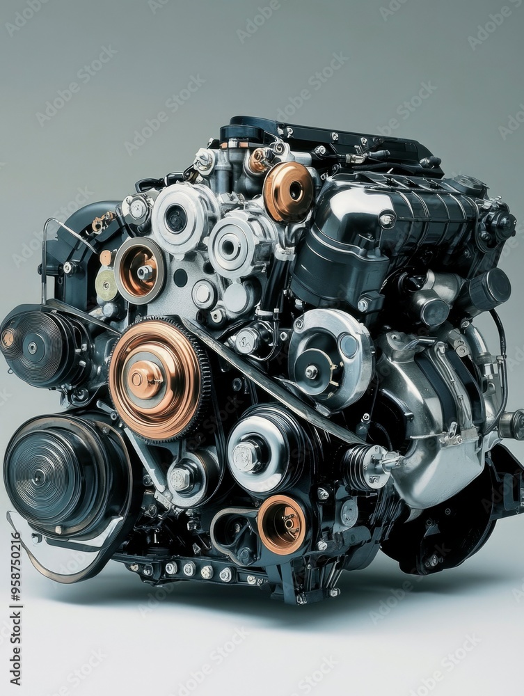 A Detailed View of a Complex Engine System A Detailed View of a Complex Engine System