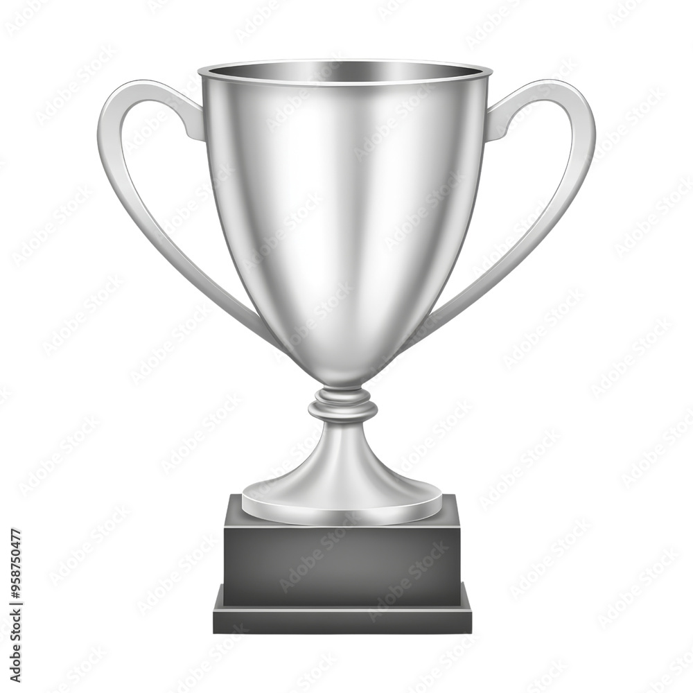 silver trophy cup 3d render icon isolated on transparent background cutout silver trophy cup 3d render icon isolated on transparent background cutout