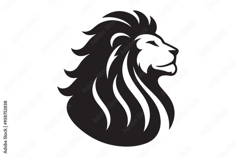 Black Lion Outline Silhouette Vector Art Black Lion Outline Silhouette Vector Art