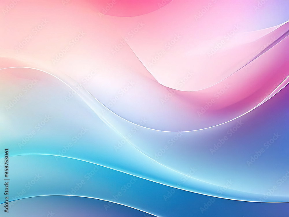 Abstract background with soft, flowing pastel colors of pink, blue, and white. Abstract background with soft, flowing pastel colors of pink, blue, and white.