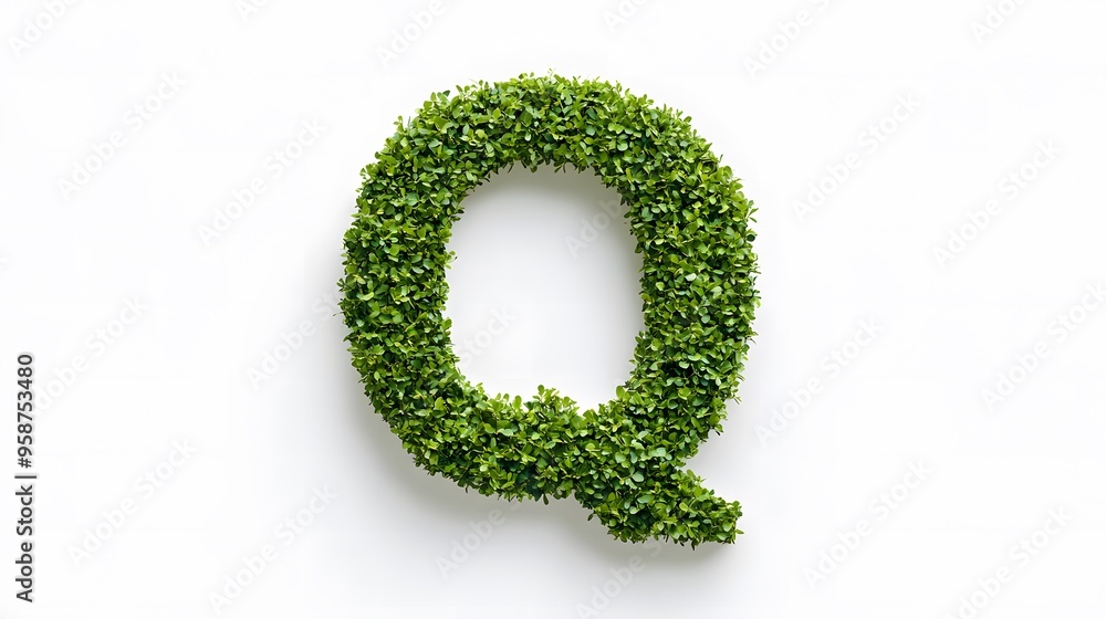 Hyper-Realistic Green Topiary Letter Hyper-Realistic Green Topiary Letter