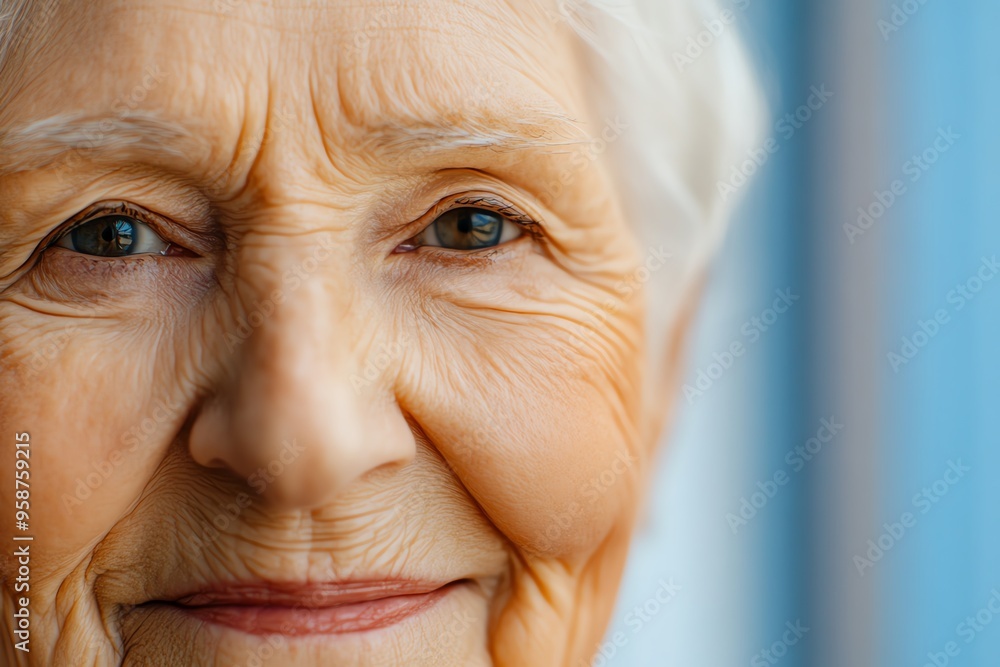 Close-up portrait of an elderly woman with gentle smile, capturing wisdom and warmth in her expressive eyes. Close-up portrait of an elderly woman with gentle smile, capturing wisdom and warmth in her expressive eyes.