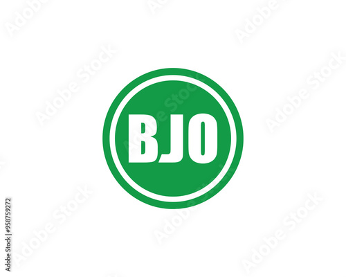 BJO logo design vector template. BJO