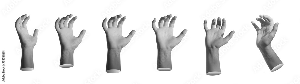 Kids sign for holding, grabbing. Hand grasping invisible object, product, isolated on white background.. Kids sign for holding, grabbing. Hand grasping invisible object, product, isolated on white background..