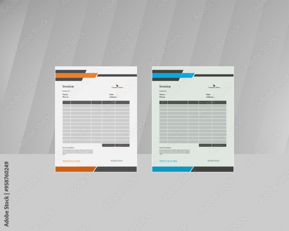 Obraz premium Invoice Design template