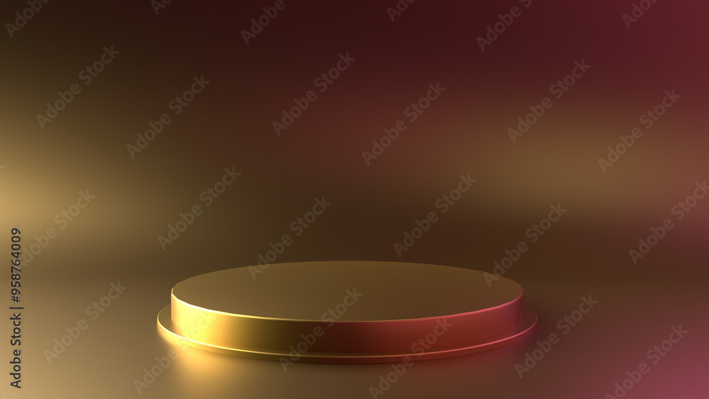 Gold product podium background stand display for premium products. Gold product podium background stand display for premium products.