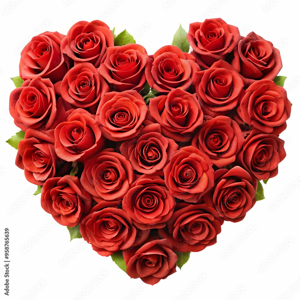 red roses in a heart shape isolated on white background red roses in a heart shape isolated on white background