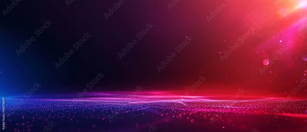 Obraz premium Geometric light patterns, modern techniques, visual impact, 3D illustration