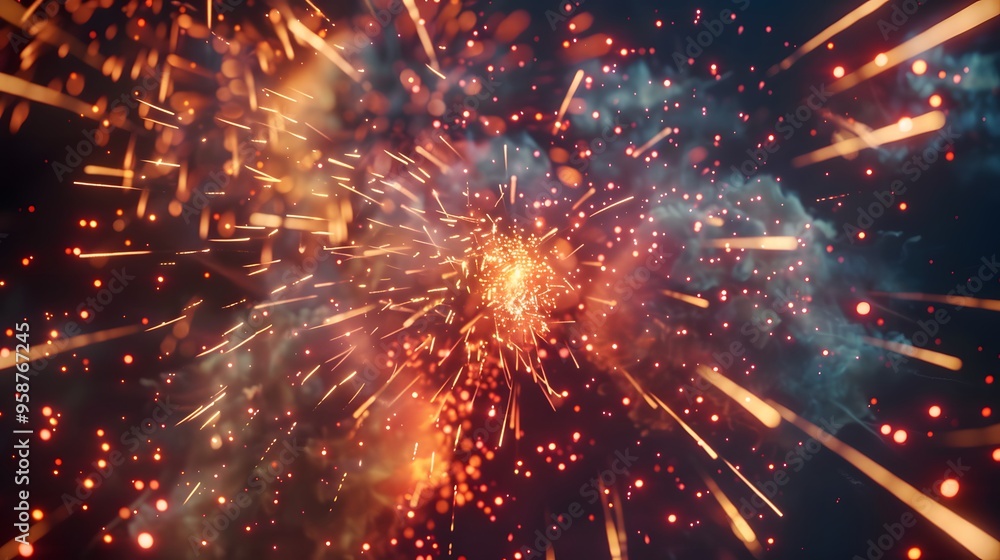 fireworks background at night party, new year's eve party fireworks background at night party, new year's eve party
