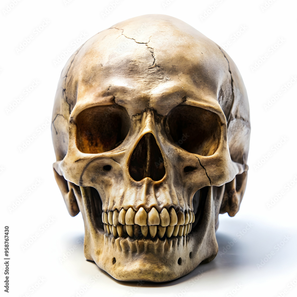 Obraz premium skull on white background