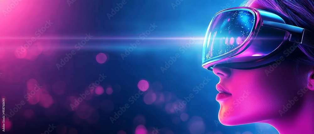 Virtual reality fashion show, stylish avatars, digital look, 3D illustration Virtual reality fashion show, stylish avatars, digital look, 3D illustration