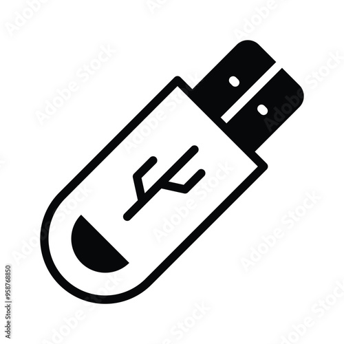 USB icon for storage and data transfer visuals