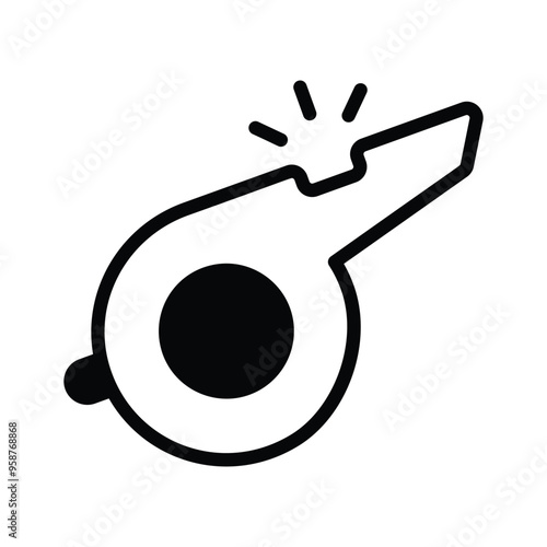 A stylish whistle icon, perfect for alerts and notifications