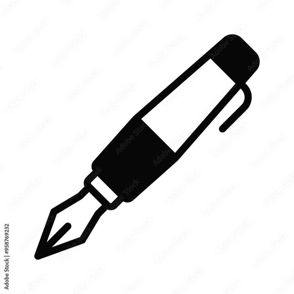Simple pen icon, for writing and creative designs Simple pen icon, for writing and creative designs