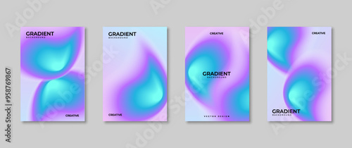 Modern and minimalist gradient poster or cover design