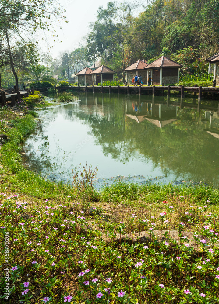 Fang Hot Springs, Doi Pha Hom Pok National Park, Chiang Mai, North of Thailand