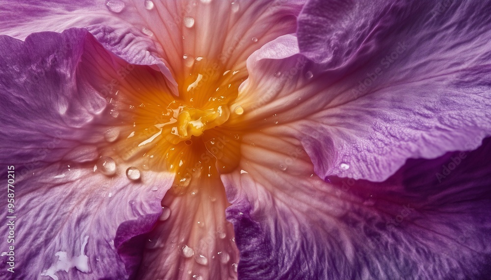 Obraz premium Pansy flower extreme closeup macro photo detail foliage petal surface
