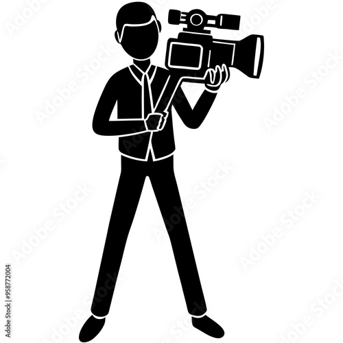  camera man vector illustrator