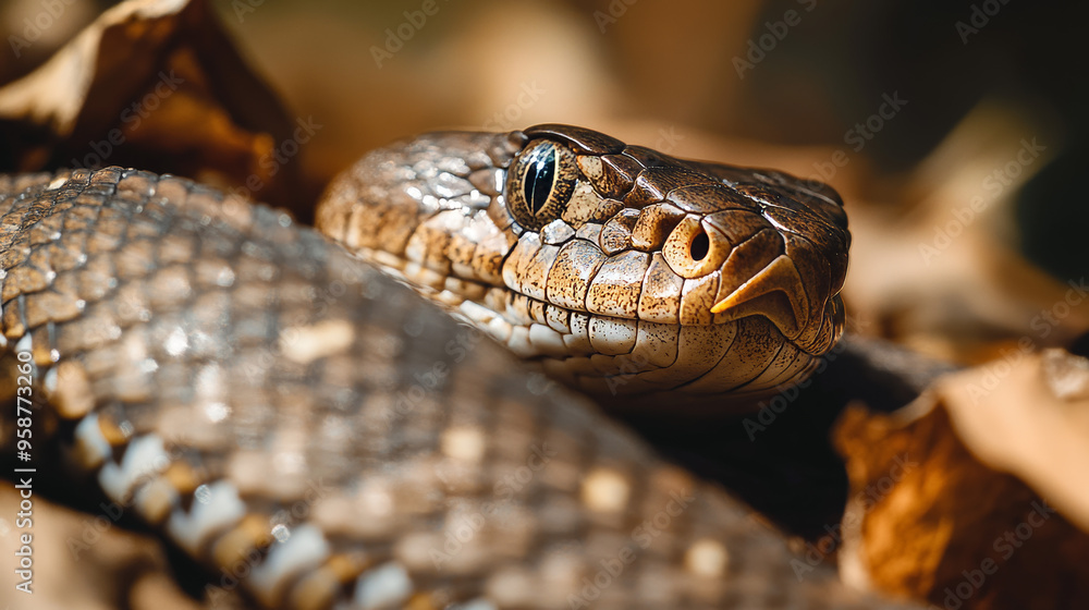Up Close and Personal with a Camouflaged Snake in Its Natural Habitat Up Close and Personal with a Camouflaged Snake in Its Natural Habitat