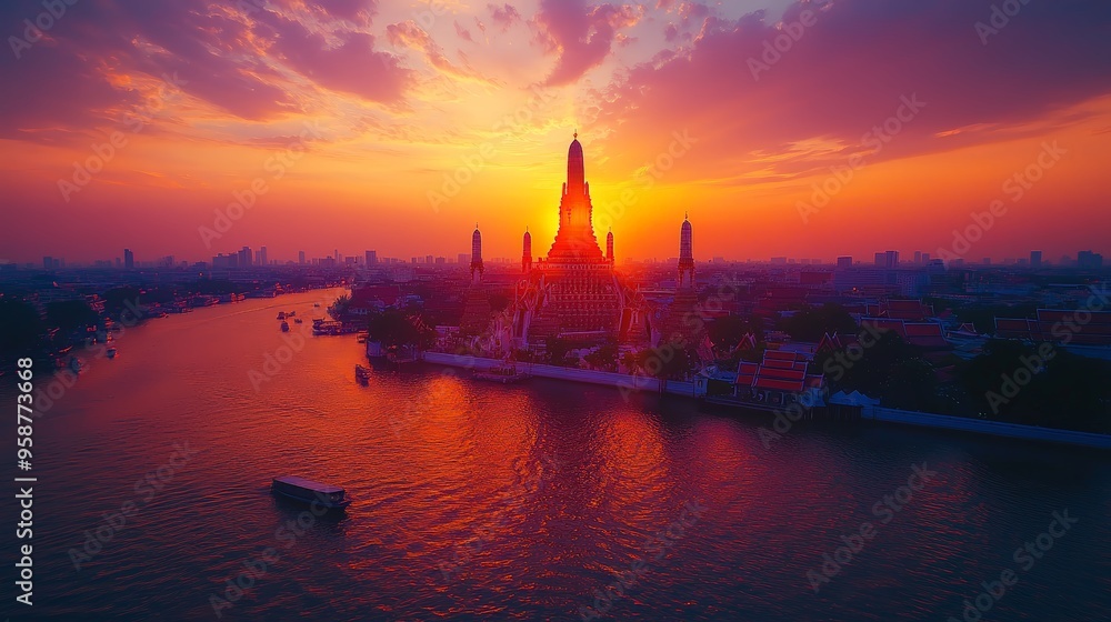 Wat Arun at sunset Wat Arun at sunset