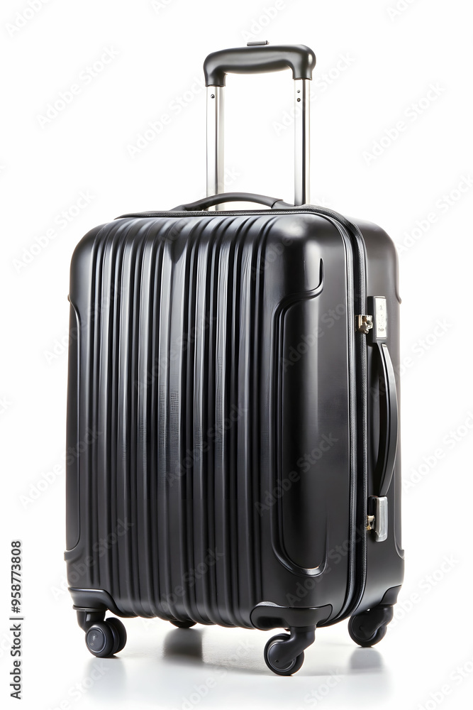 suit case black isolated white background suit case black isolated white background