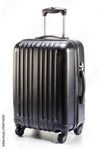 suit case black isolated white background