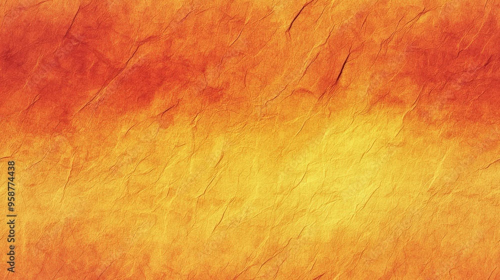 Textured orange and yellow crumpled paper background Textured orange and yellow crumpled paper background
