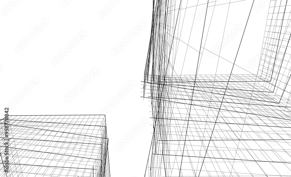 abstract architecture design 3d illustration abstract architecture design 3d illustration