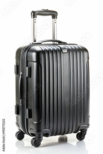 suit case black isolated white background