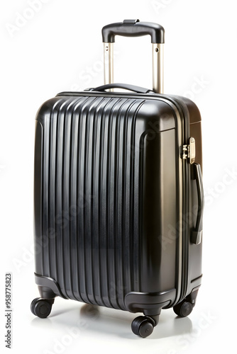 suit case black isolated white background