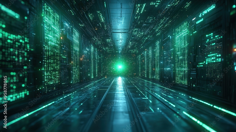 abstract cyber backgroun with green neon fluorescent lines glowing virtual reality matrix digital high tech wallpaper abstract cyber backgroun with green neon fluorescent lines glowing virtual reality matrix digital high tech wallpaper