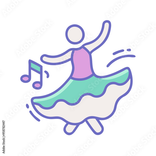 icon of person dancing waltz