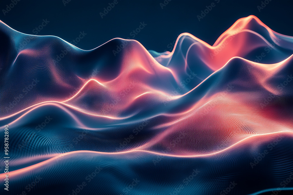 Obraz premium Abstract wave particle technology background