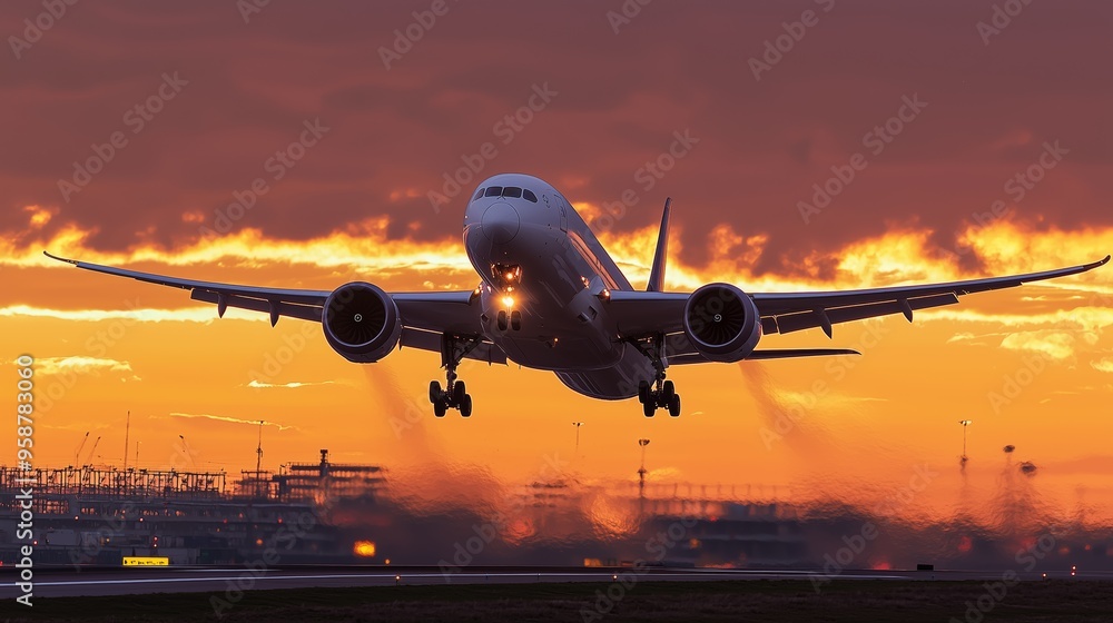 Fototapeta premium Airborne at the Golden Hour