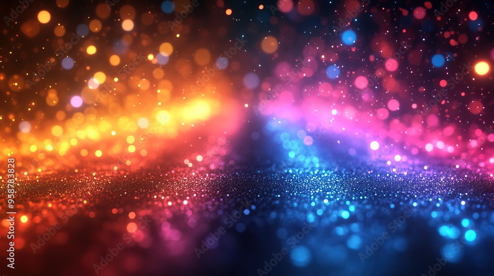 Obraz premium abstract multicolor spectrum backgroun bright orange blue neon rays an colorful glowing lines