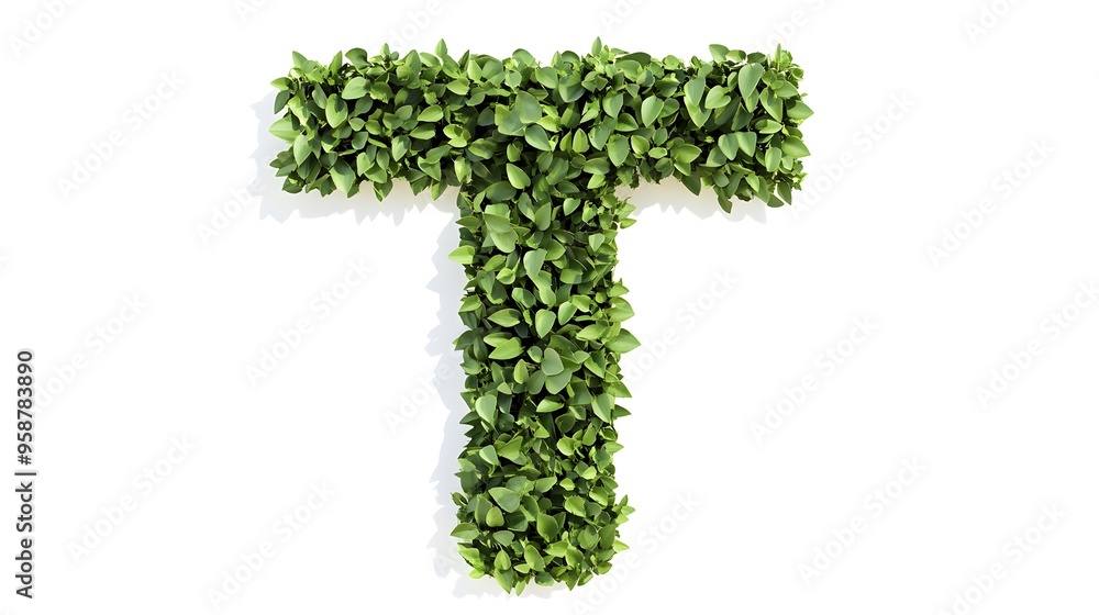 Hyper-Realistic Green Topiary Letter Hyper-Realistic Green Topiary Letter