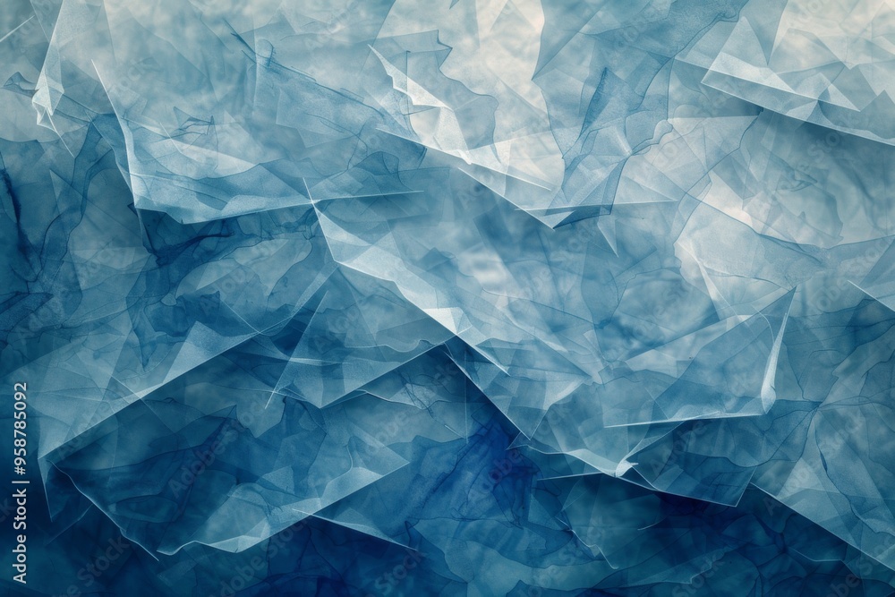 Obraz premium Abstract Blue Geometric Pattern